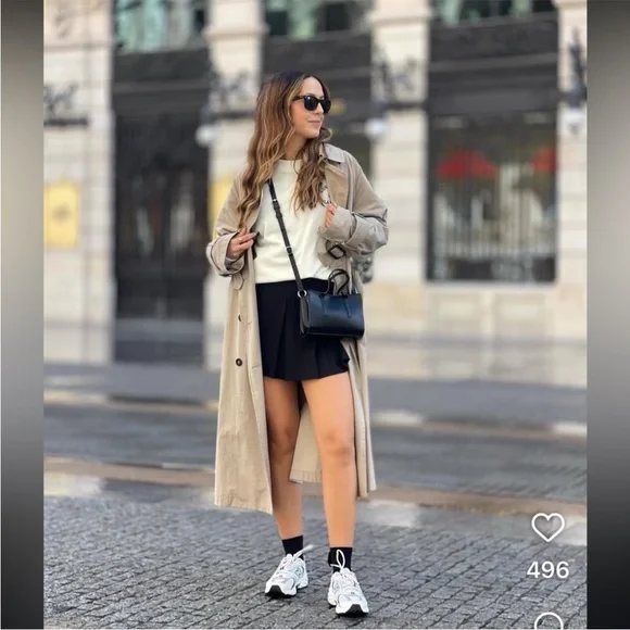 Zara Beige Trench Coat with scarf - Picture 2 of 13